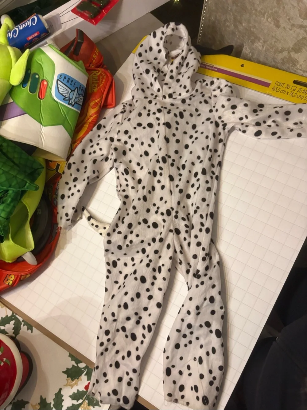 Toddler Dalmatian Costume - White with Black Spots